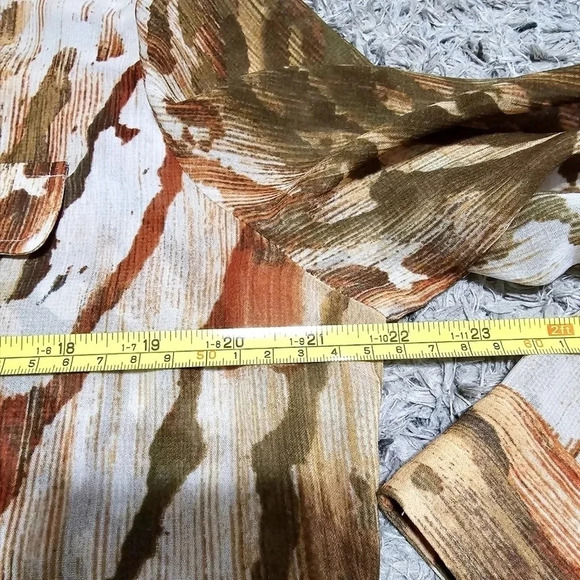 CHICOS 2 Neutral Zebra Chic Joceline Top Long Sleeve Sequin Collar - Picture 14 of 16